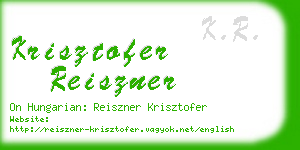 krisztofer reiszner business card